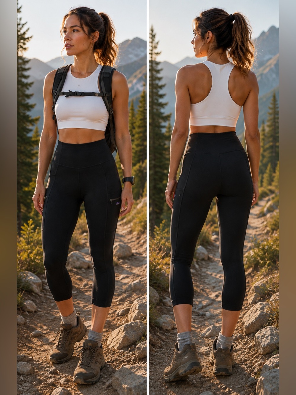 Patagonia Black Lightweight Pack Out Crops High Rise Leggings XS